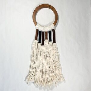 Wood and Cream Macrame Wall Hanging Made in Tulum